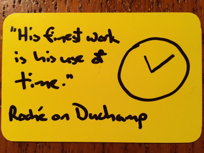 Marcel Duchamp and time